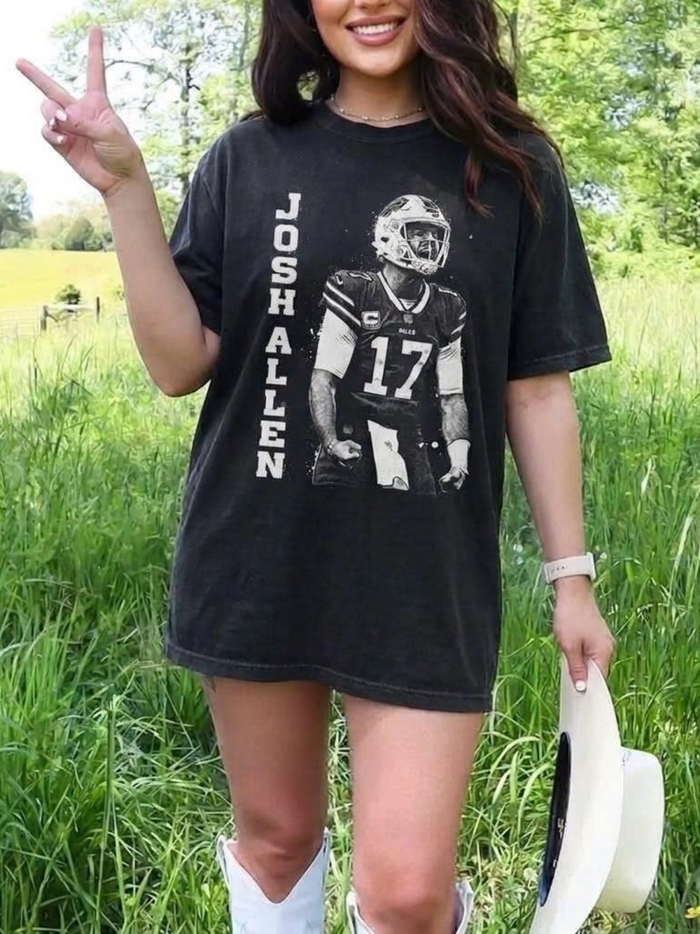 Josh Allen Buffalo Football Player Graphic Tee Unisex